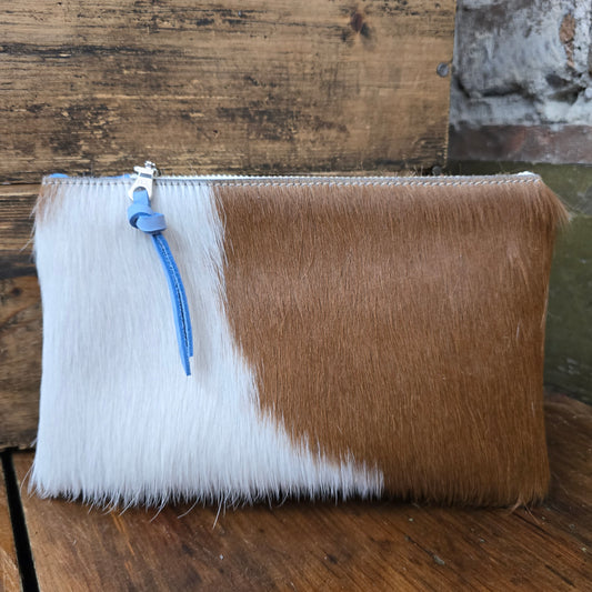 Small Cowhide Catchall (Iowa Sky)