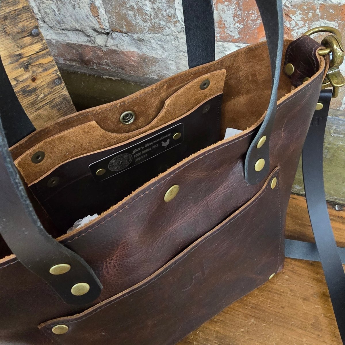 Shorty Tote - Jill's Homestead - Full Grain Leather - Chestnut
