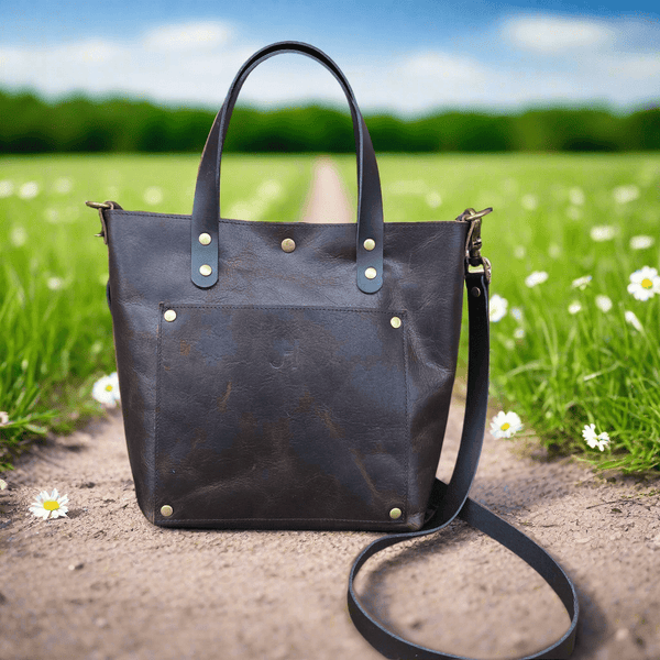 Shorty Tote - Jill's Homestead - Full Grain Leather - Chestnut