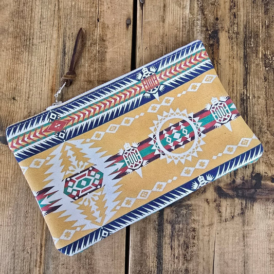 Small Catchall - Printed Suede/Chestnut