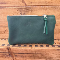 Small Cowhide Catchall (Kelly Green) - Jill's Homestead