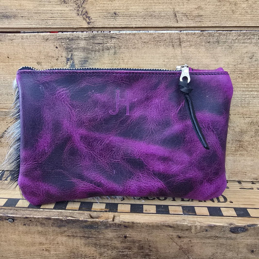 Small Cowhide Catchall (Magenta) - Jill's Homestead