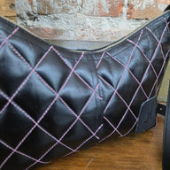 Tapadero - Quilted Black + Pink Stitching - Jill's Homestead