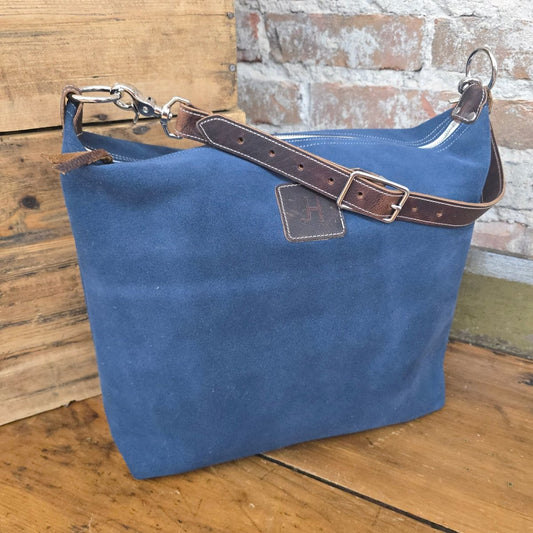 The Bozeman - Blue Suede + Chestnut