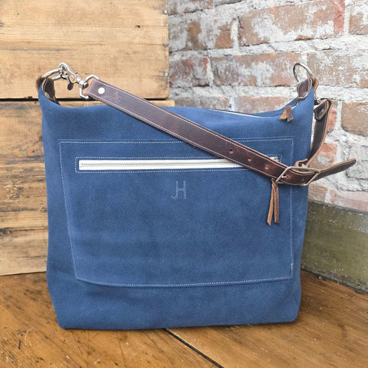 The Bozeman - Blue Suede + Chestnut