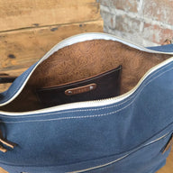 The Bozeman - Blue Suede + Chestnut - Jill's Homestead