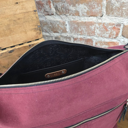The Bozeman - Red Velvet Suede - Jill's Homestead