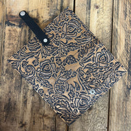 Wallet - Gunmetal Copper Roses/Black - Jill's Homestead