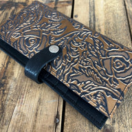 Wallet - Gunmetal Copper Roses/Black - Jill's Homestead