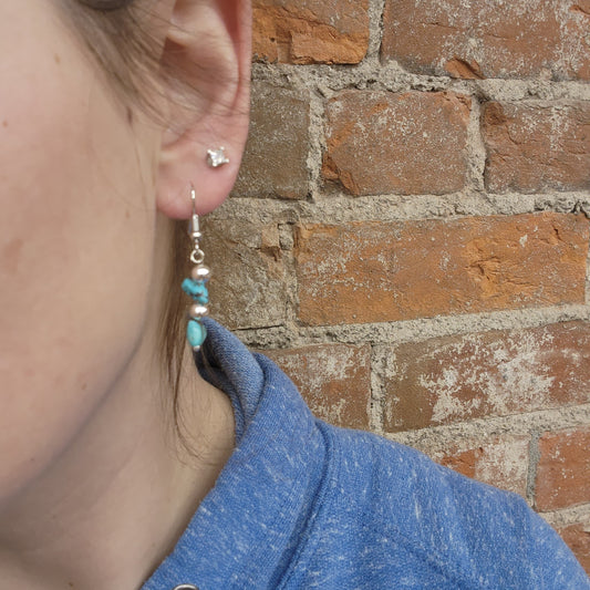 Turquoise + Sterling Silver Earrings