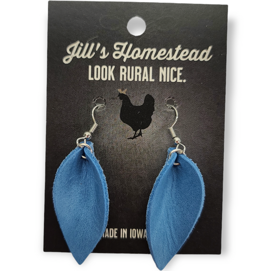 Small Petal Earrings - Iowa Sky