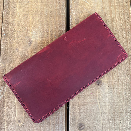 Checkbook Cover - Charger Red