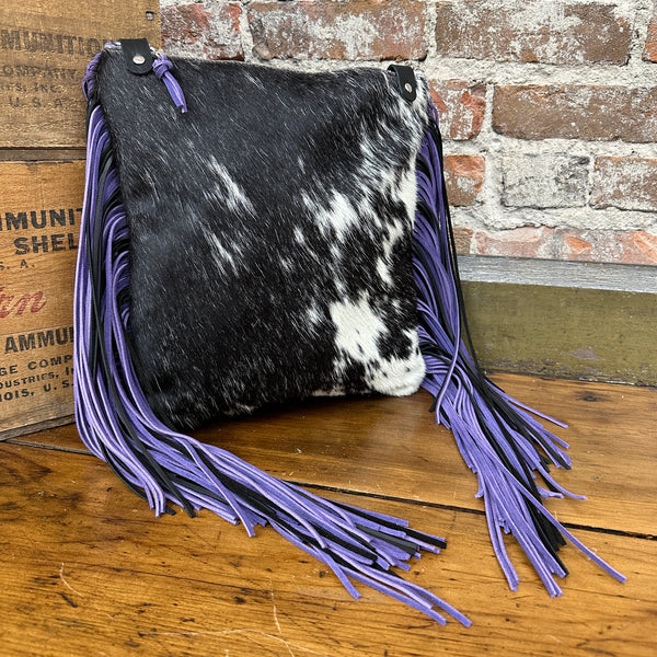 The Dolly Genuine leather fringe leopard crossbody