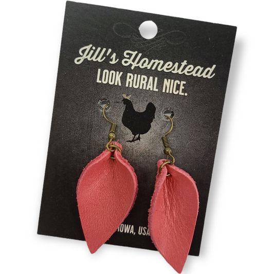 Small Petal Earrings - Party Pink