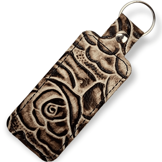 Lip Balm Holder - Brown Rose + Gold Highlights