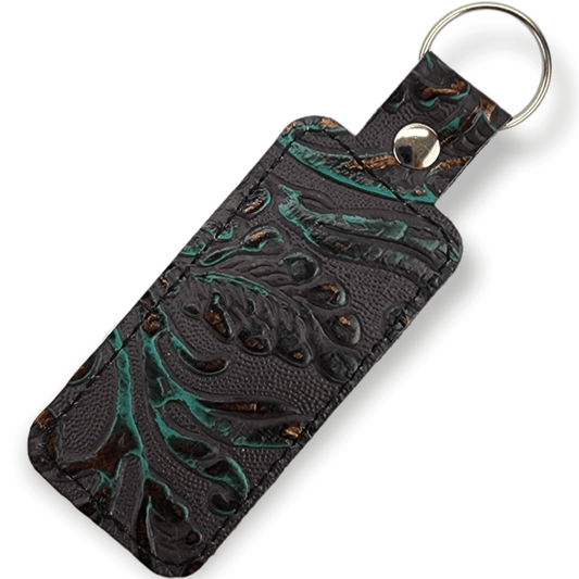 Lip Balm Holder - Charcoal + Teal Highlights