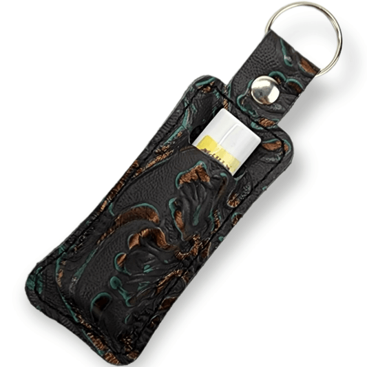 Lip Balm Holder - Charcoal + Teal Highlights - Jill's Homestead
